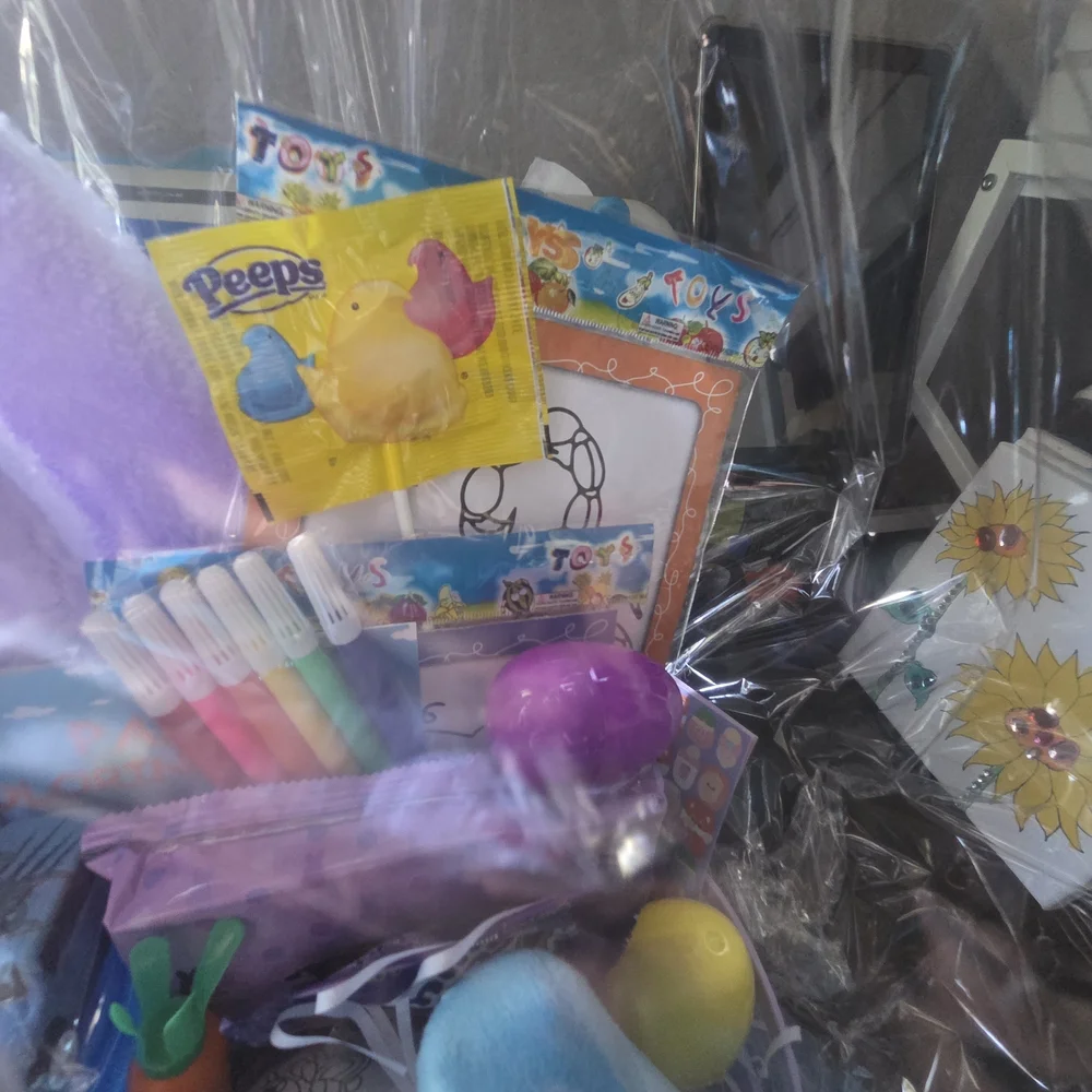 mine Lavender and Light Blue Easter Gift Basket